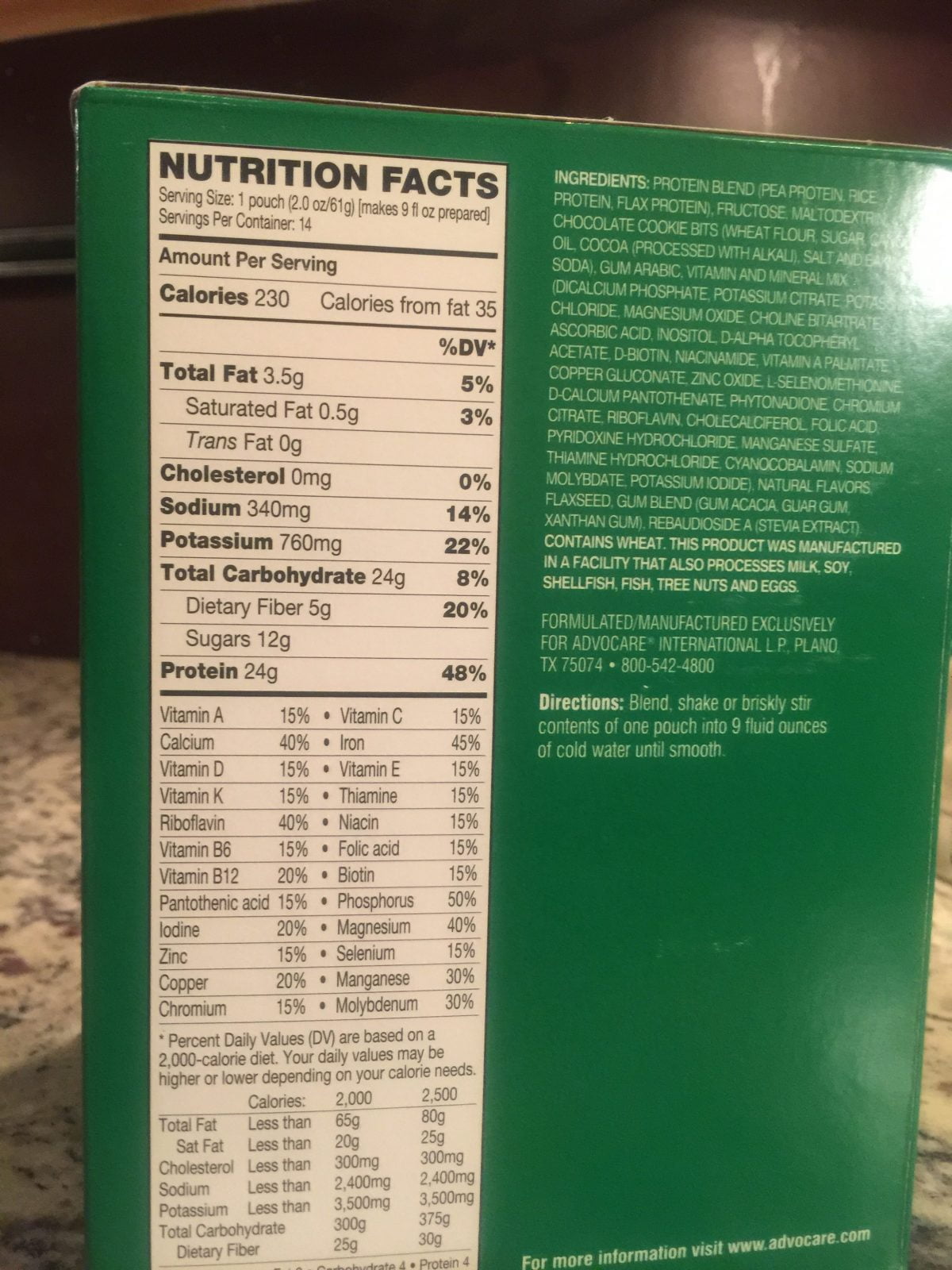 Advocare Protein Shake 15 to Fit Method